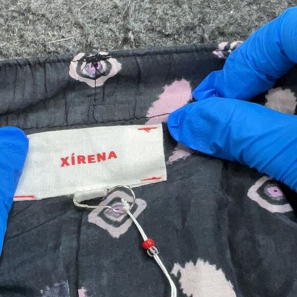 NEW Xirena Women's Iris Skirt Cotton Silk Mid Black Whimsey Pocket Skirt Large - Picture 4 of 11